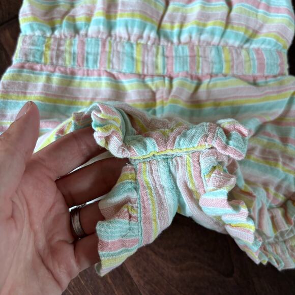 Cynthia Rowley Girls 18 Month Summer Romper Outfit Halter Pastel Striped - Picture 4 of 7